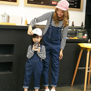 Fashion mother and daughter jeans with straps - Phosgene