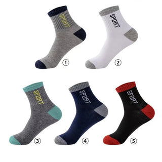 Spring And Autumn Summer Socks Men's Mid-calf Length Sock Sweat-absorbent Breathable - Phosgene