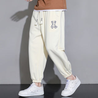 Cropped Casual Loose Men's Long Pants - Phosgene