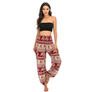 Thailand Elephant Bloomers Yoga Clothes Casual Trousers - Phosgene