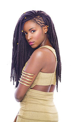 African black solid braided chemical fiber wig - Phosgene