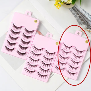 5 Pairs Manga Lashes New Arrival Anime Cosplay Natural Wispy  Korean Makeup Artificial False Eyelashes - Phosgene