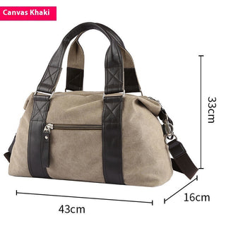 Fashion Men's Retro Canvas Out Luggage Business Travel Handbag - Phosgene