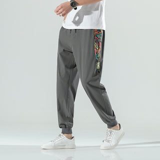 Plus Size Cropped Pants Chinese Style Men's Trendy Casual Pants Phosgene