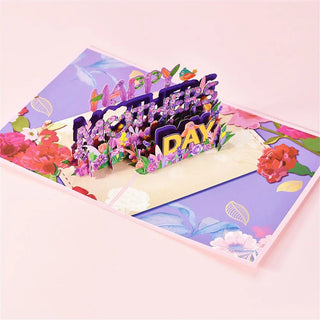 3D PopUp Flower Bouquet Cards Gifts Anniversary PopUp Mom Floral Bouquet Wife Invitation Card Greeting Cards Mothers Day Cards Postcard - Phosgene