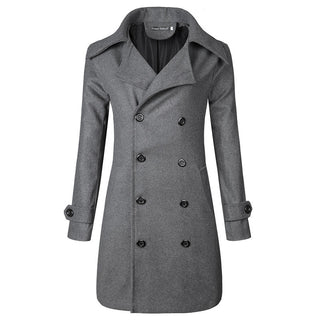 Double Breasted Mid-length Trench Coat Plus Size - Phosgene