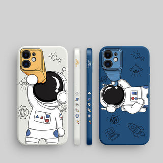 For Astronauts, Mobile Phone Case Side Pattern, Soft Case - Phosgene