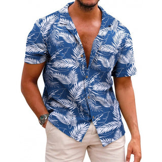 Men's Summer Hawaiian Printed Short-sleeved Shirt Phosgene