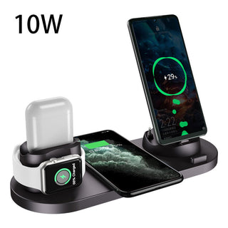 Wireless Charger For IPhone Fast Charger For Phone Fast Charging Pad For Phone Watch 6 In 1 Charging Dock Station - Phosgene