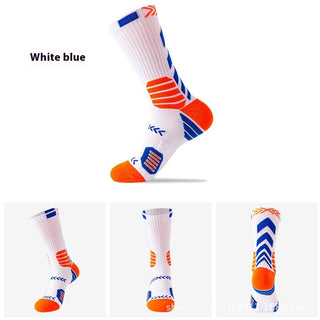 Men's Elite Trendy Contrast Color Long Tube Basketball Socks - Phosgene