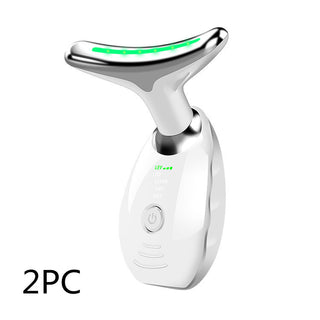 Neck Face Beauty Device Colorful LED Photon Therapy Skin Tighten Reduce Double Chin Anti Wrinkle Remove Lifting Massager - Phosgene