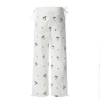 Full Printed Bowknot Baggy Pants Men And Women Phosgene