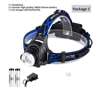 USB Charging Built-in Smart Sensor Head-mounted Outdoor Fishing Headlight - Phosgene