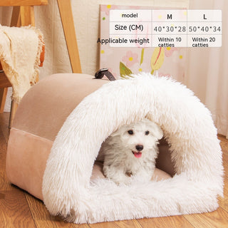 New Splice Portable Pet Nest Portable Autumn And Winter Warm Dog Nest Moisture-proof Long Fur Cat Nest Cross Border Pet Nest - Phosgene