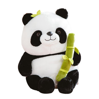 Simulated Bamboo Tube Flower Panda Pillow - Phosgene