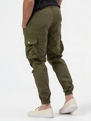 Men's Cargo Trousers With Three-dimensional Pockets Solid Color Casual Pants - Phosgene