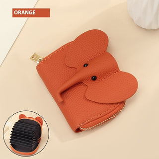 Leather Organ Card Holder Bags Creative Elephant Zipper Wallet Fashion Bag Phosgene