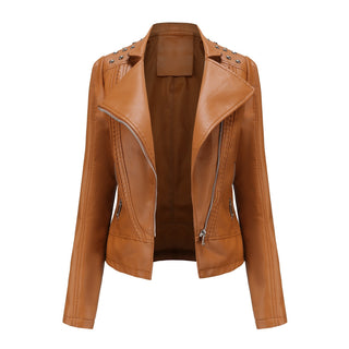 Women's Leather Jacket Slim Thin Small Coat - Phosgene