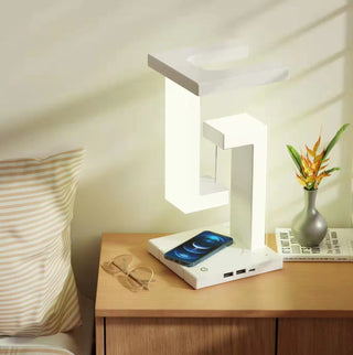 Creative Smartphone Wireless Charging Suspension Table Lamp Balance Lamp Floating For Home Bedroom - Phosgene