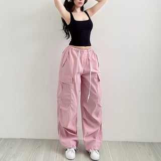 Autumn Women's Casual Functional Pocket Overalls Trousers - Phosgene