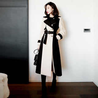 Women's Ladies Fashion Temperament Mid-length Woolen Coat - Phosgene