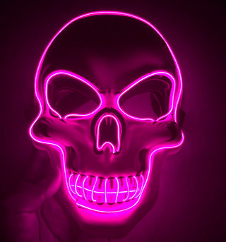 Halloween Skeleton Mask LED Glow Scary Mask - Phosgene