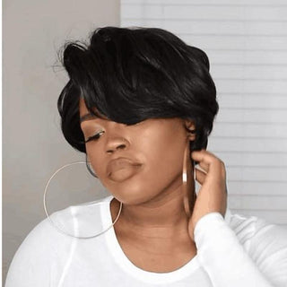 Short Bob Wig Lace Frontal Wigs For Black Women Human Hair - Phosgene