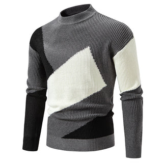 Sweater Men's Round Neck Multicolor Pullover Sweater - Phosgene