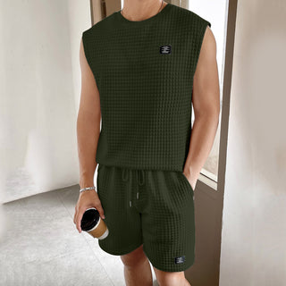 Men's Sport Suit Suit Sleeveless Tank Top Shorts Two-piece Set Phosgene