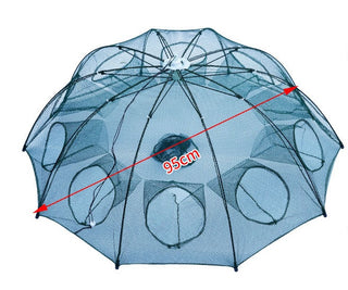 Strengthened 4-20 Holes Automatic Fishing Net Shrimp Cage Nylon Foldable Fish Trap Cast Net Cast Fold Crab Trap Fishing Network - Phosgene