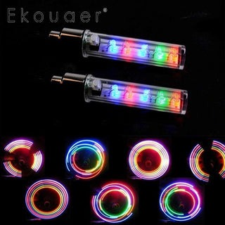 Waterproof Styling Bicycle Decorative Light 5 LEDs Bicycle Tire Valve  Tube Lights 7 Function Emergency Warning Light - Phosgene