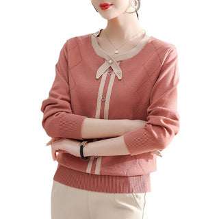 Temperament Knitted Shirt Spring And Autumn Sweater - Phosgene