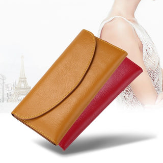 Women's Leather Simple Wallet Long - Phosgene