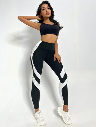 Women's Minimalist And Versatile Patchwork High Waisted Yoga Pants Phosgene