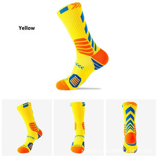 Men's Elite Trendy Contrast Color Long Tube Basketball Socks - Phosgene