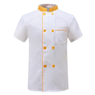 Summer Men's Chinese Chef Clothes Short Sleeve Phosgene