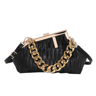 Ins Thick Chain Portable Crossbody Shoulder Small Square Bag - Phosgene