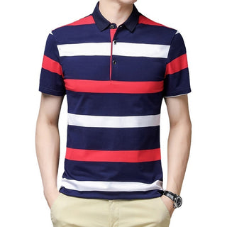 New Men's Clothing Short-sleeved Summer Top T-shirt Solid Color Casual Polo Collar Polo Shirt Casual Half-length Sleeve Versatile Clothes Phosgene