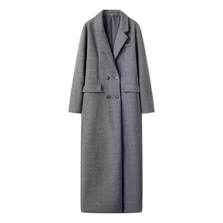 Women's Button Long Woolen Coat - Phosgene