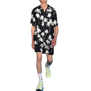 Men's Fashion Sports And Leisure Loose Short Sleeve Shirt Shorts Suit Phosgene