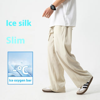 Cool Feeling Ice Silk Casual Pants Men's Summer Thin Phosgene