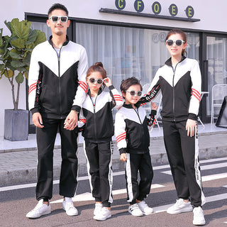 Parent-child Sportswear Mother-daughter Father-son Suit School Uniform - Phosgene