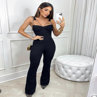 Bandage Jumpsuit Backless High Street Jumpsuit Phosgene