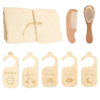 Baby Born Gift Set Wool Brush Baby Skin-friendly Bath Towel Baby One Month Old One Hundred Days Gift Box - Phosgene