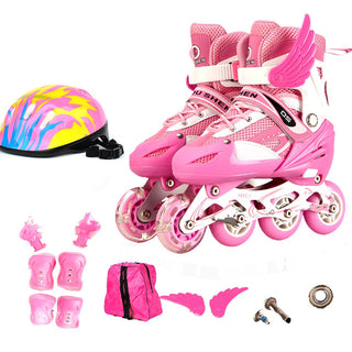 Pu Single Wheel Adjustable Children's Roller Skates - Phosgene