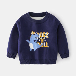 Autumn Boy Cartoon Sweater - Phosgene