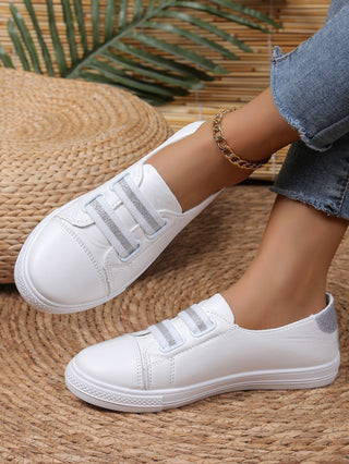 White Shoes Casual Versatile Slip-on Lazy Low-cut Flat - Phosgene