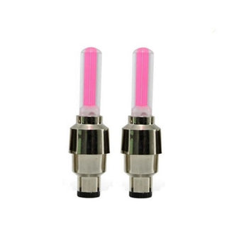 Neon Lights Tyre Wheel Valve Cap Light LED Car Tire Valve Caps Air Cover Tire Rim Valve Wheel Stem Cap Bike Light - Phosgene