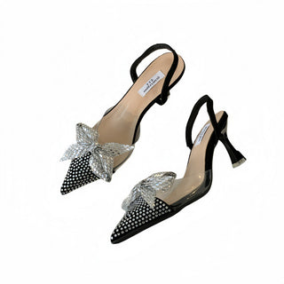 Pointed Toe Graceful Bow High Heels - Phosgene