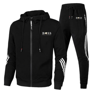 Sports Two-piece Men's Sweater Set Hoodie Phosgene